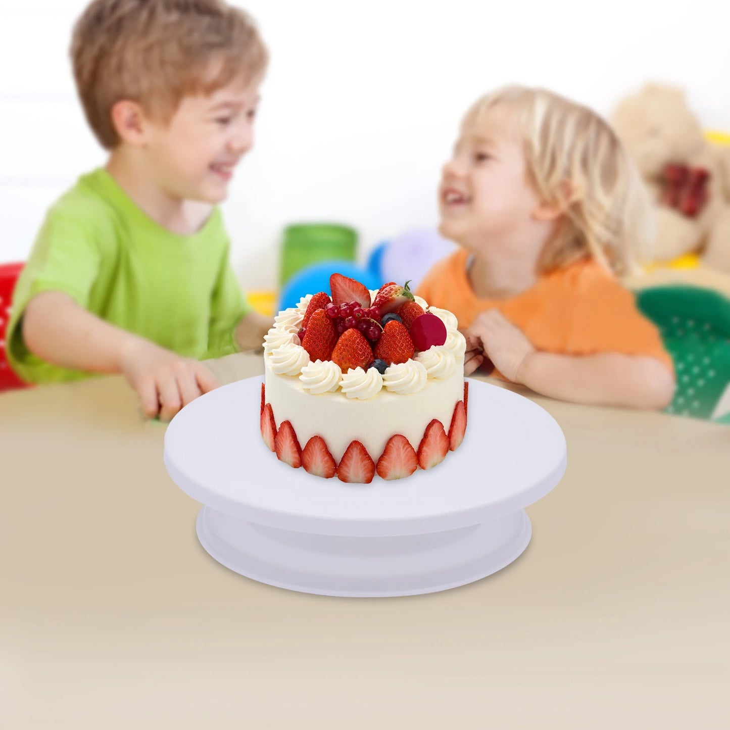 Rotating Cake Turntable, Turns Smoothly Revolving Cake Stand.