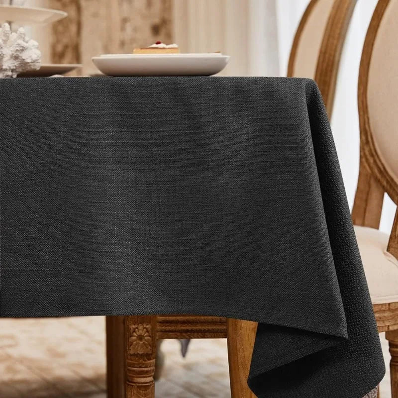 Wrinkle Resistant and Water Proof Table Cloth Decorative Linen Fabric Tablecloths