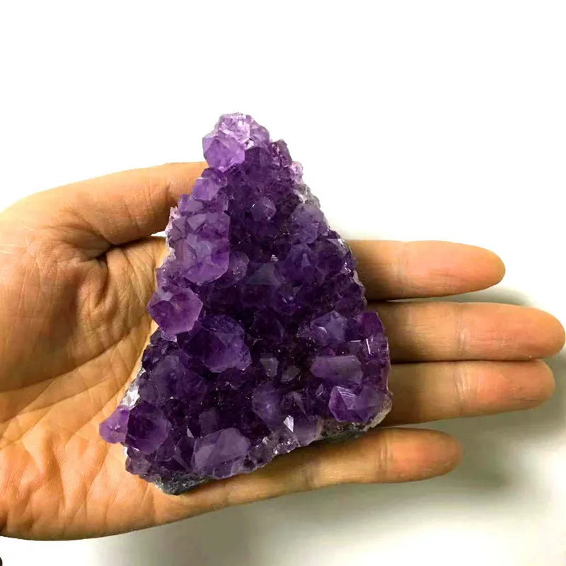 Natural Raw Purple Brazilian Amethyst Quartz Crystal Cluster. - One Stop Shop & More