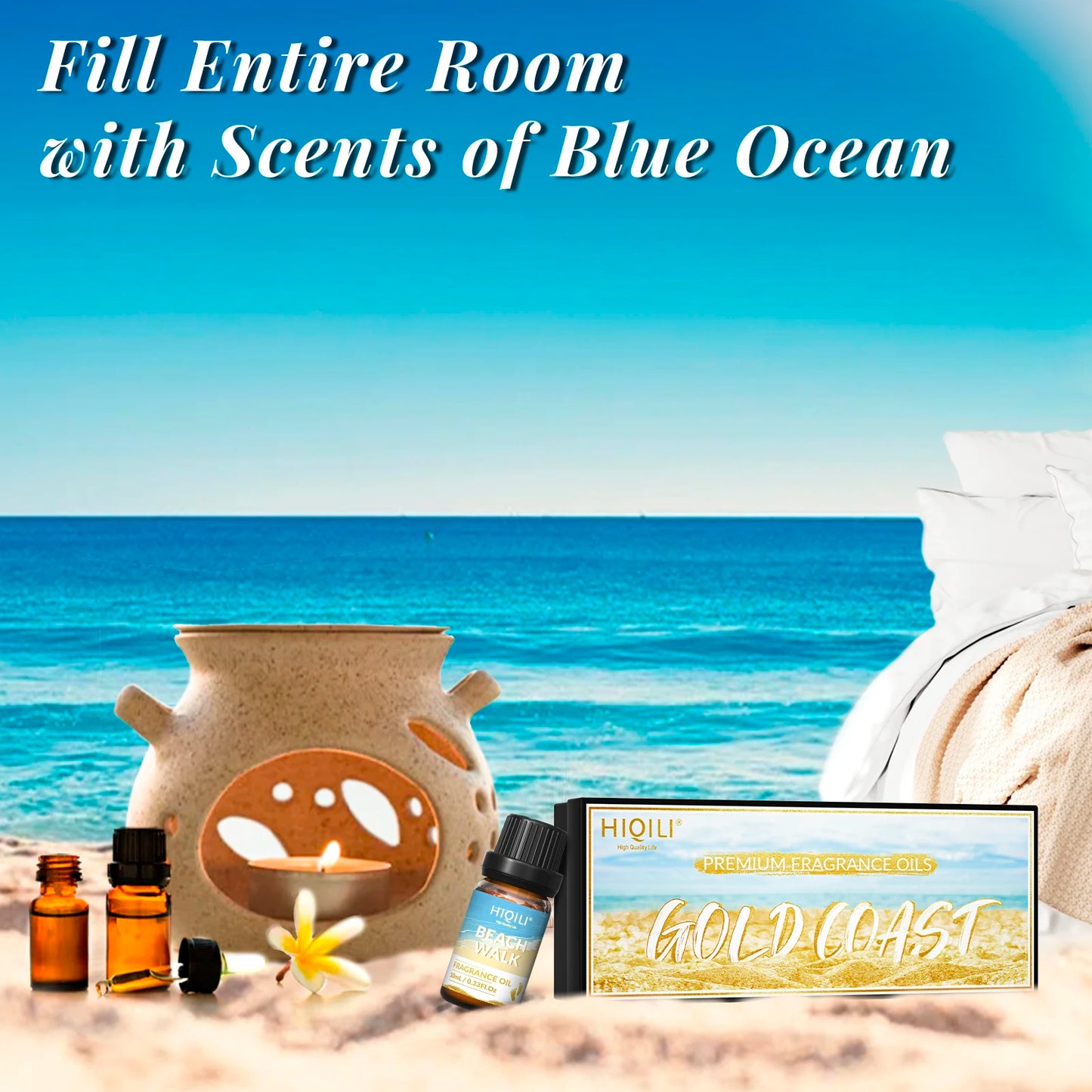 Fragrance Oils Set-Gold Coast Theme Use for Aromatherapy,Diffuser,Humidifier.