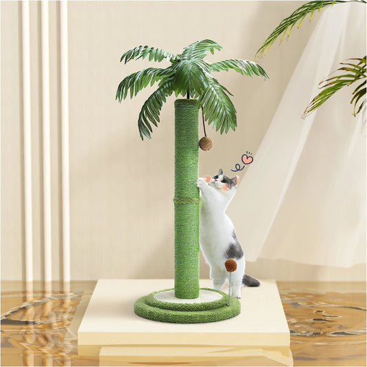 Cat Scratching Post Cat Scratcher for Large Cats with Interactive Balls Sisal Covered Kitten Scratch Posts