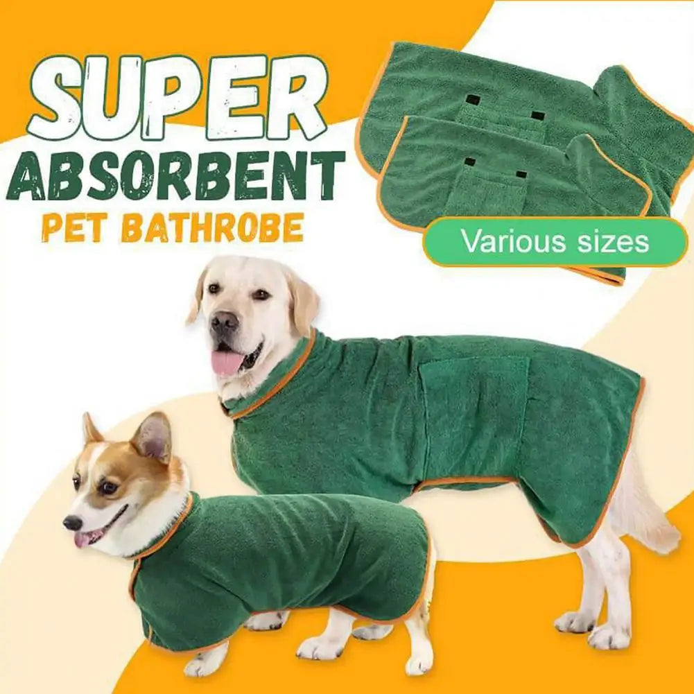 Dog Bathrobe  Fashion Adjustable Soft Texture  Microfiber.