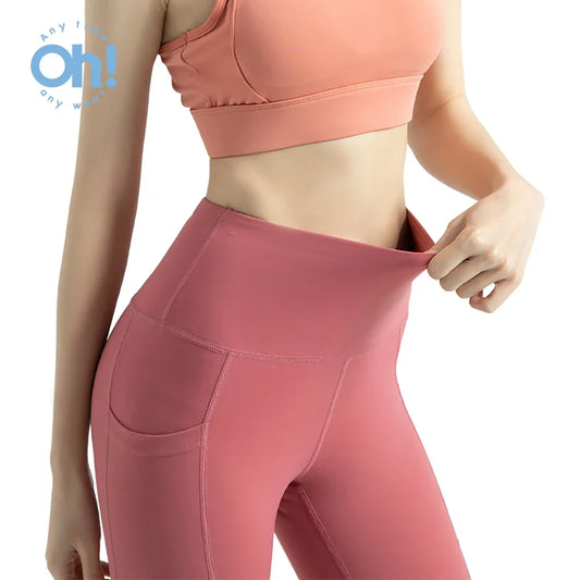 OhSunny Women High Waist Leggings Yoga Pants, Soft Stretchy Sports Outside Sportswear. - One Stop Shop & More