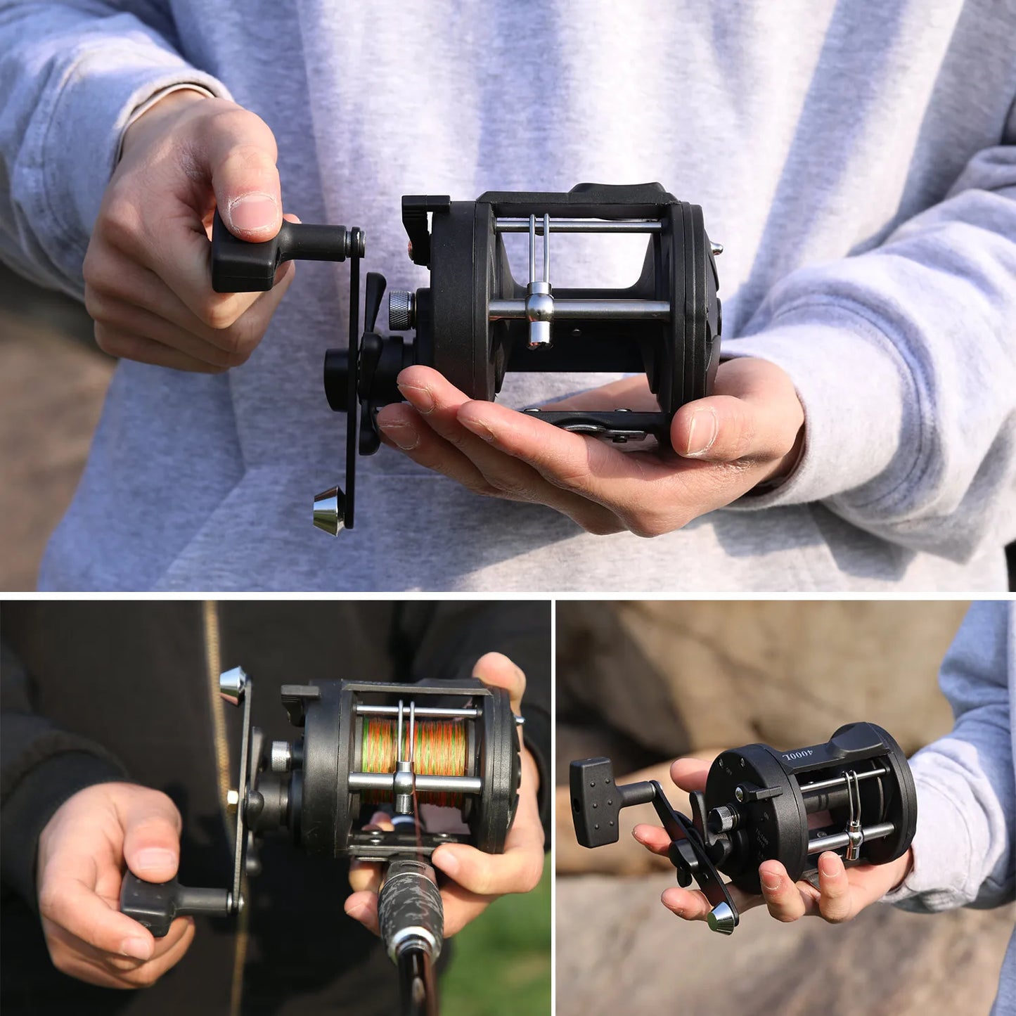 Fishing Reel Left/Right Hand Casting Sea Fishing Reel Large Line Capacity Baitcasting Reel