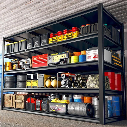 60" W Garage Shelving 3000LBS Heavy Duty Storage Shelves, Adjustable 5 Tier Metal Shelves for Storage Rack Industrial