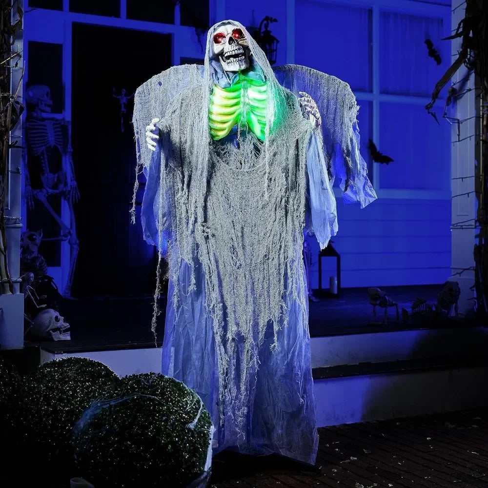 Halloween Animatronics Grim Reaper with Wings, Sound and Movable Body