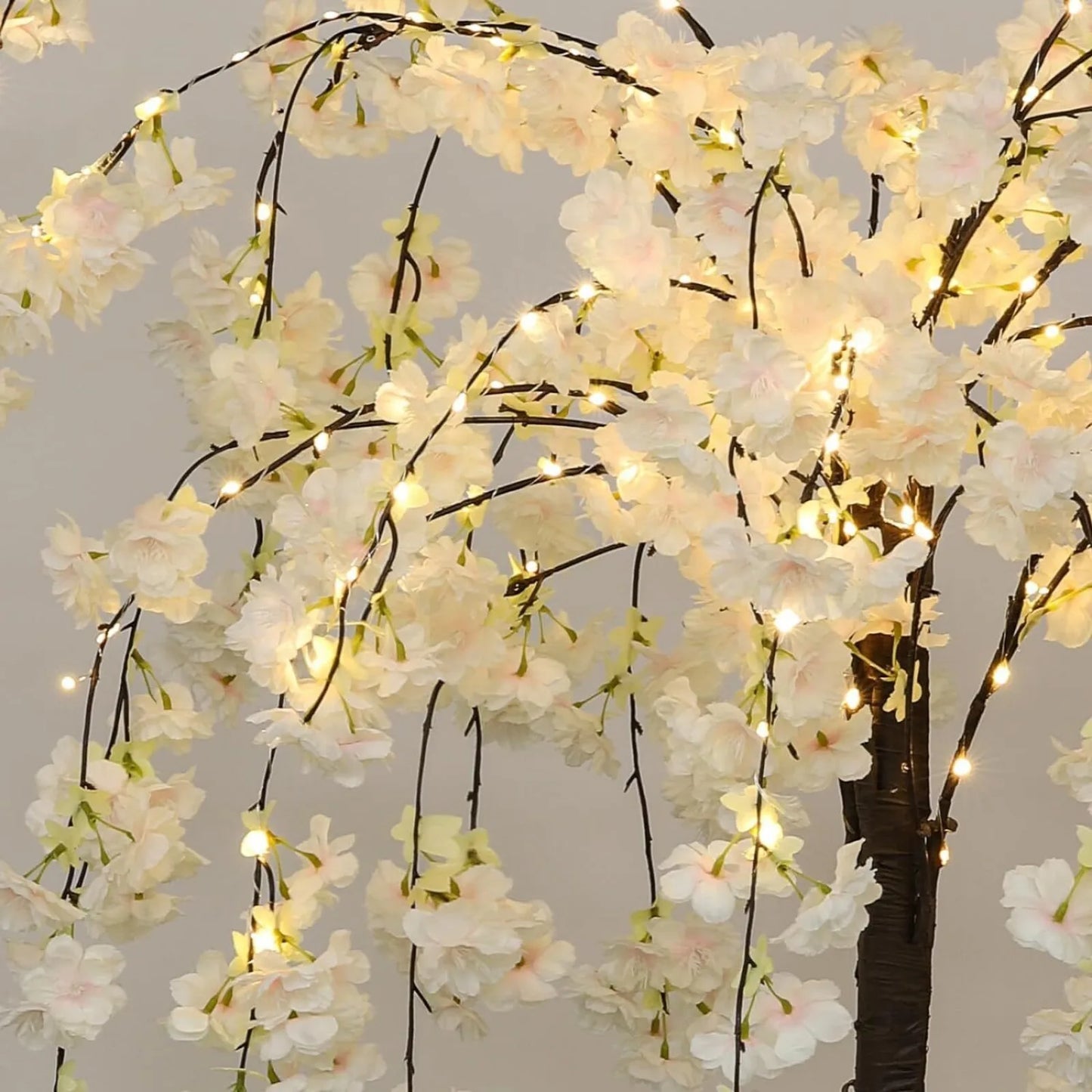 4FT Artificial Lighted Trees, Cherry Blossom Trees w/8 Lighting Modes.